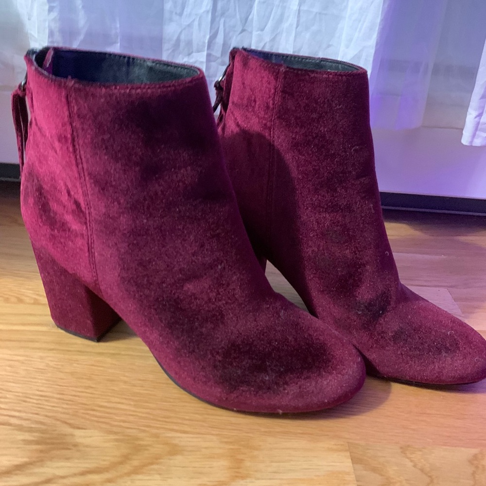 Steve Madden velvet ankle boots